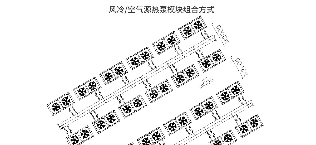 風(fēng)冷/空氣源熱泵模塊組合方式